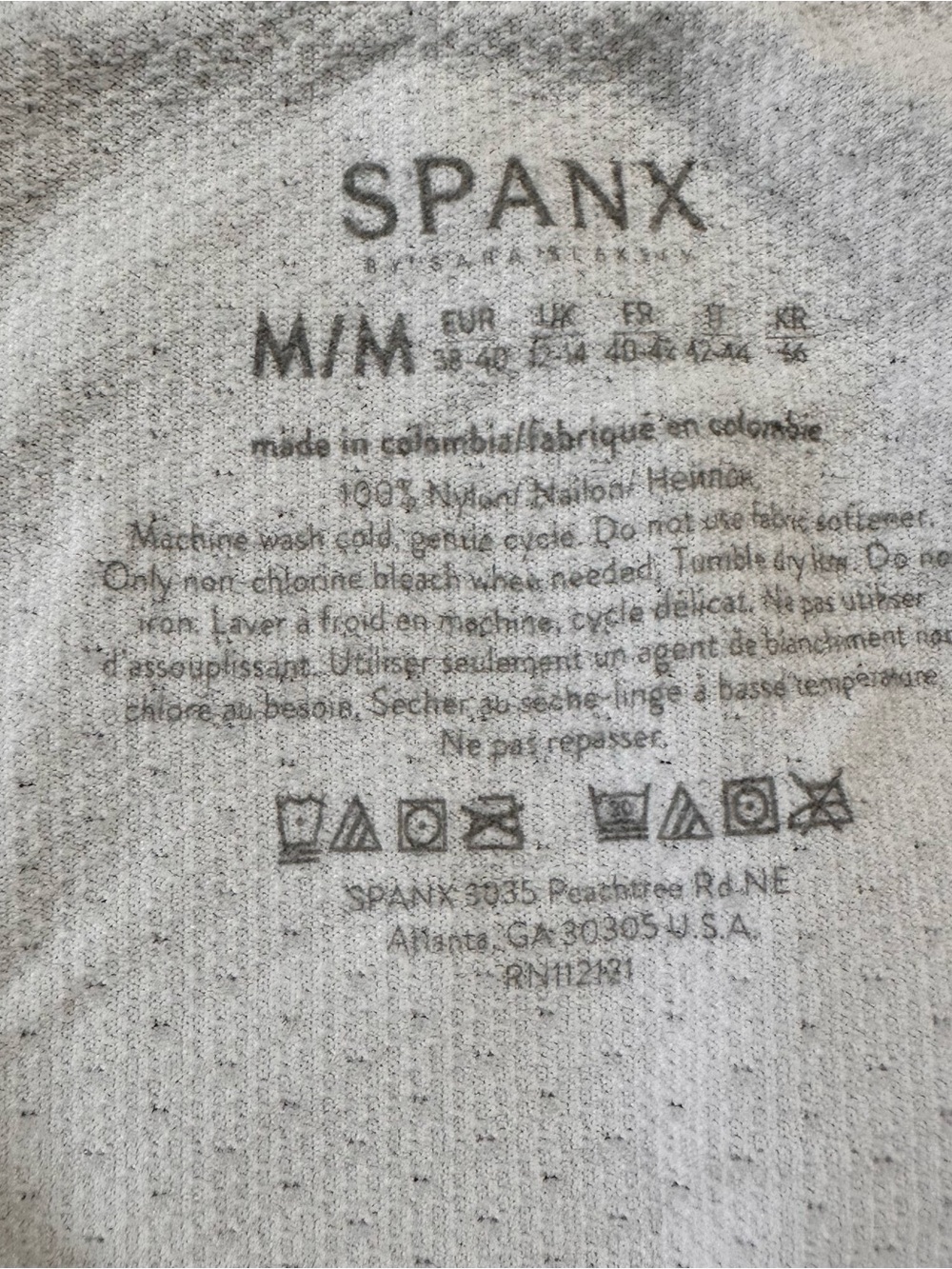 SPANX Active LAMN Seamless Short Sleeve Tee Shirt White Medium Workout Gym Run - Picture 2 of 6